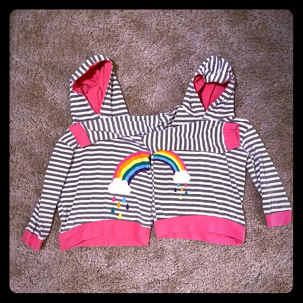 BFF rainbow hoodies